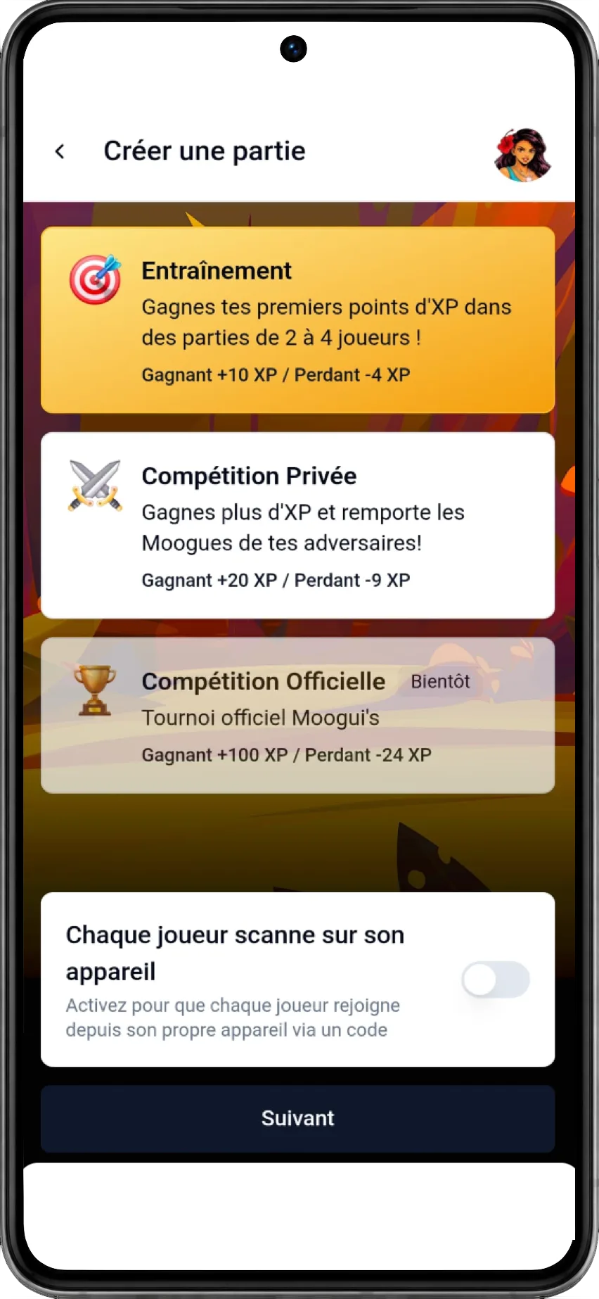 Création de partie Moogui's