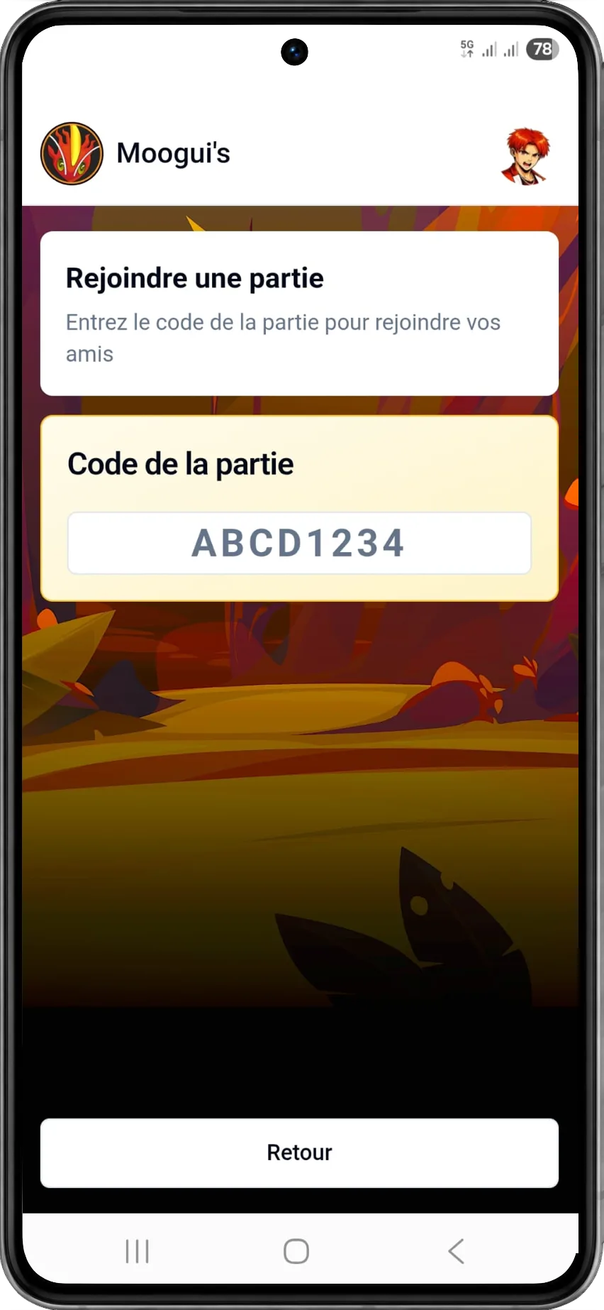 Rejoindre une partie Moogui's